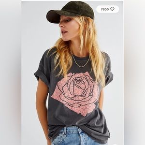 Free People Rose Boyfriend Tee
